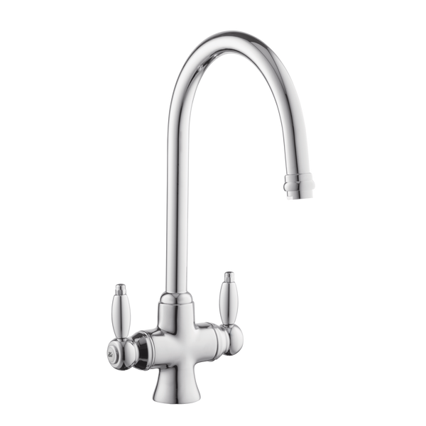 Victorain Kitchen Tap - Porcelain Levers