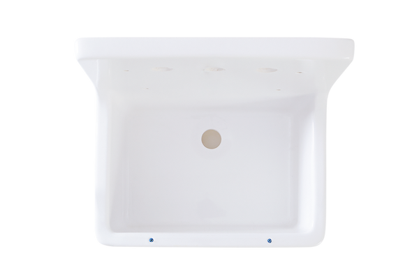 Scullery Wall Hung Fireclay Sink 510 x 390 x 490mm With Tap Holes