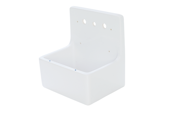 Scullery Wall Hung Fireclay Sink 510 x 390 x 490mm With Tap Holes